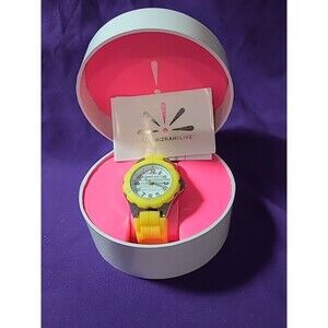 Issac Mizrahi Live Watch NIB Yellow Band with Colorful Numbers